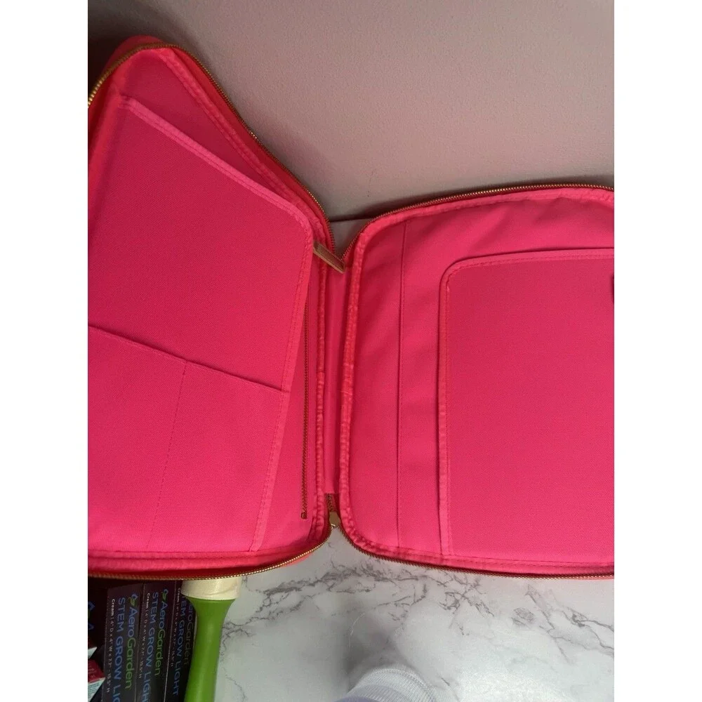 Lilly Pulitzer Pink/Blue Floral Tablet Sleeve Case Padded Zipper Closure